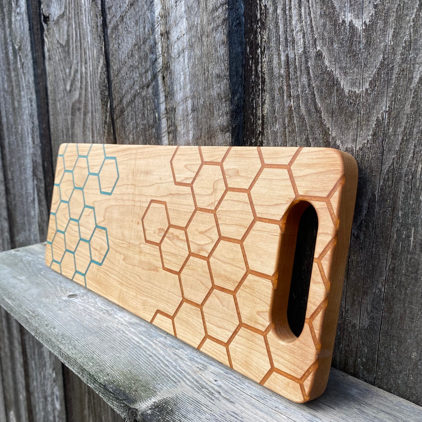 Hexagon Grid Epoxy Serving Board