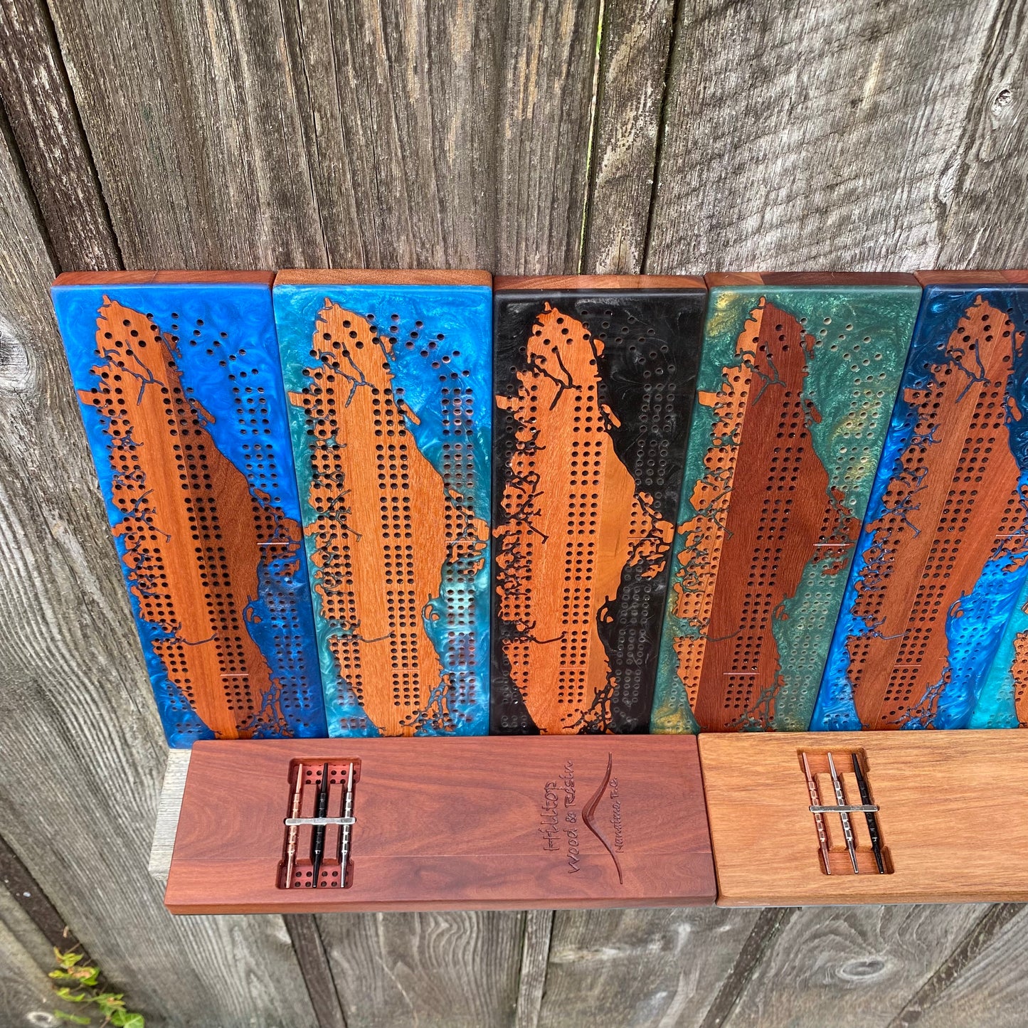 Vancouver Island Epoxy Cribbage Boards