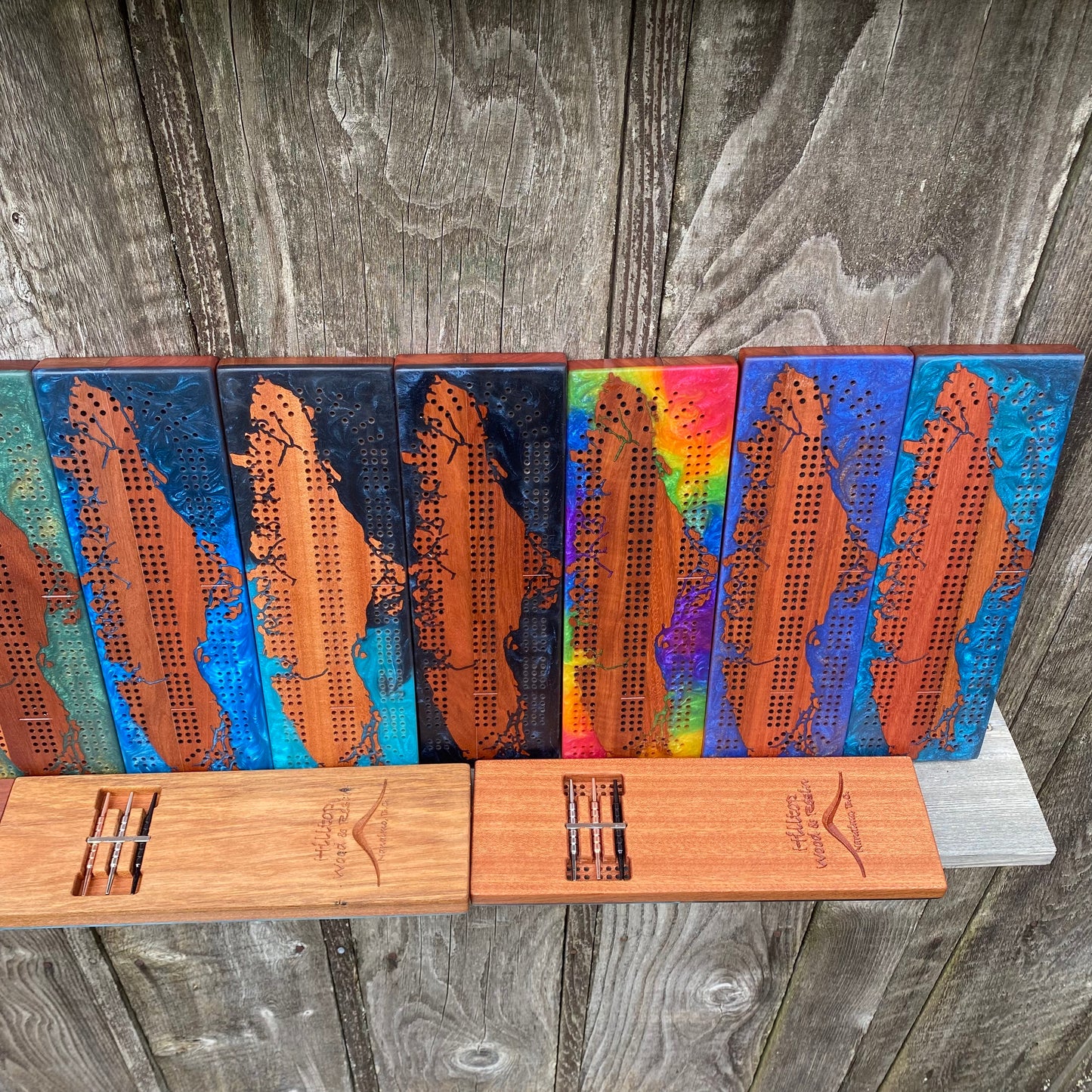 Vancouver Island Epoxy Cribbage Boards