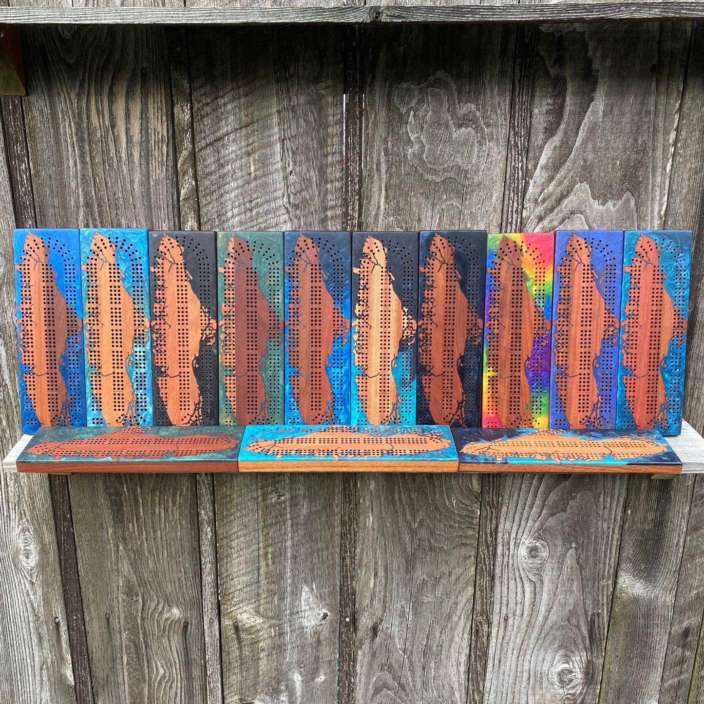 Vancouver Island Epoxy Cribbage Boards